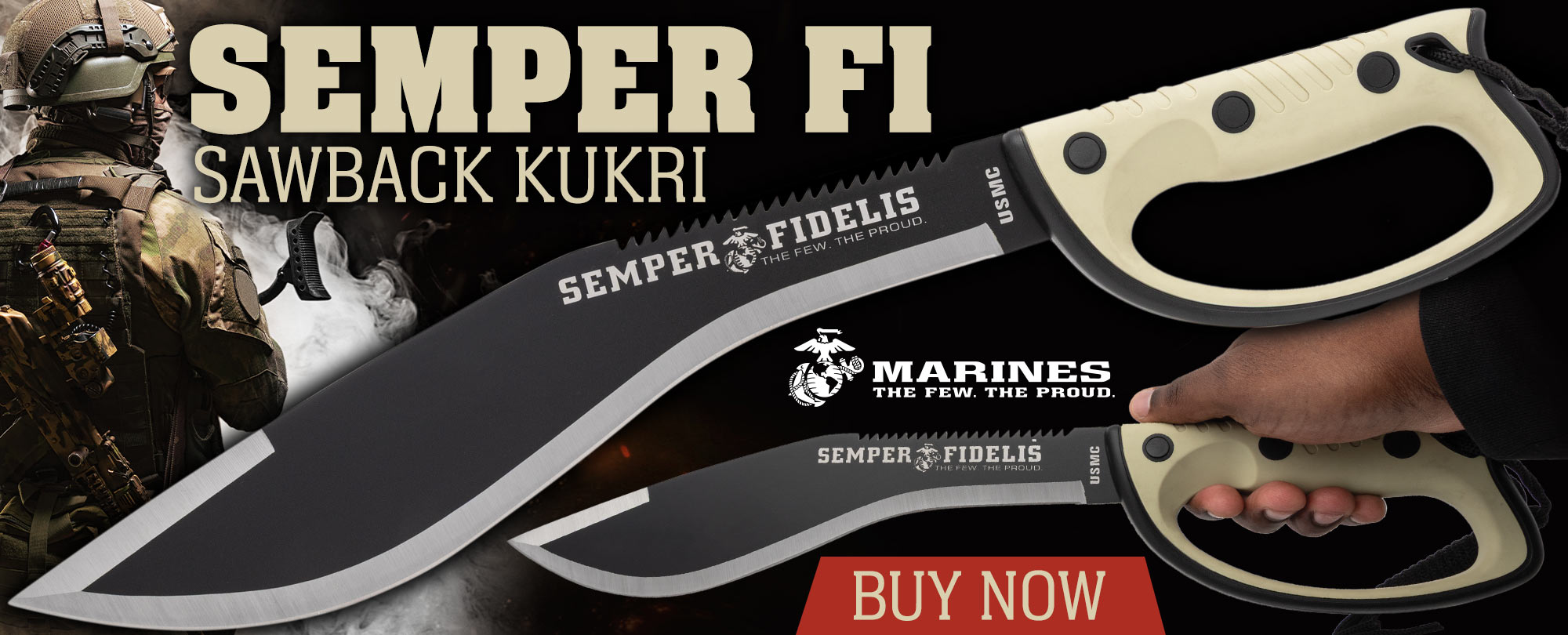USMC Semper Fi Sawback Kukri