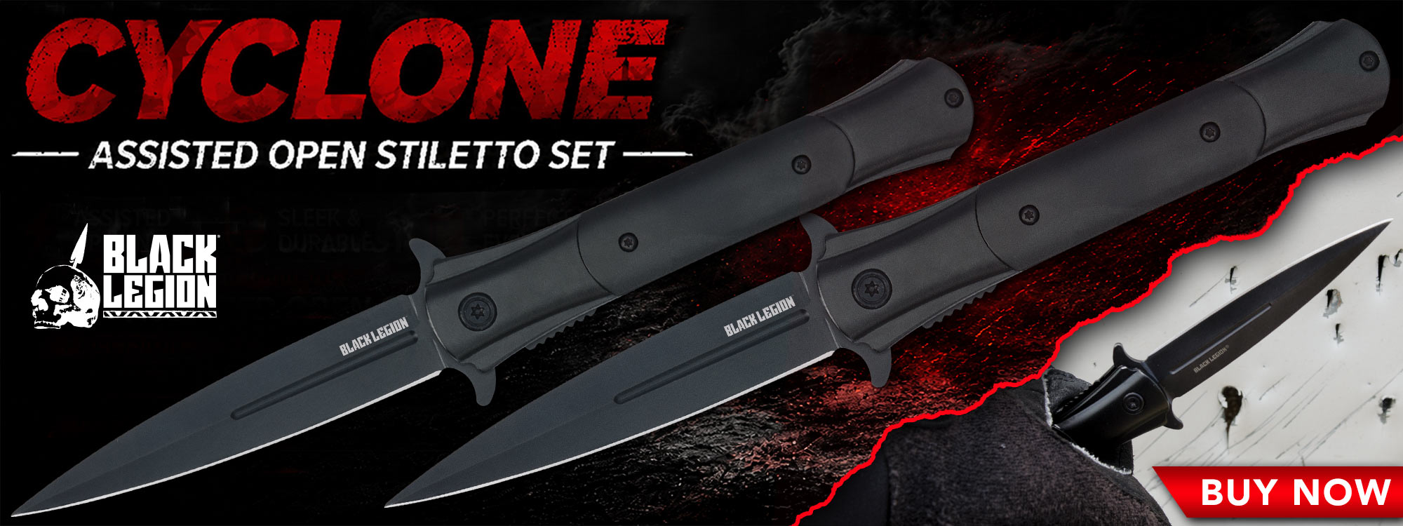 Black Legion Cyclone Assisted Open Stiletto Set