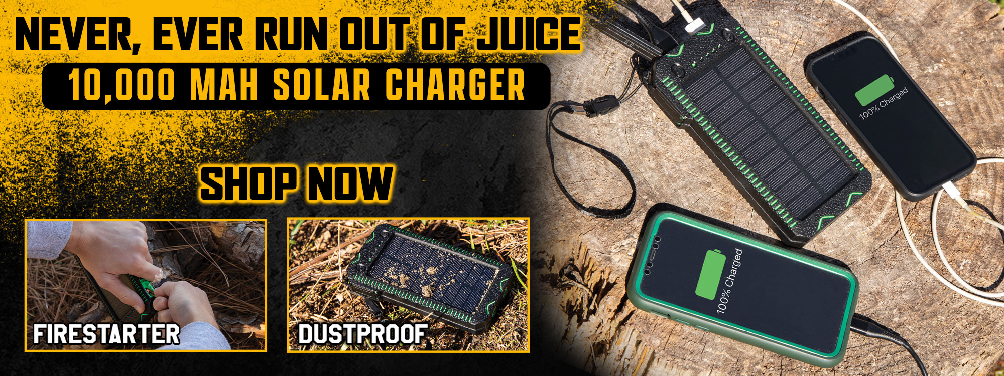 Trailblazer Solar Power Bank with Firestarter