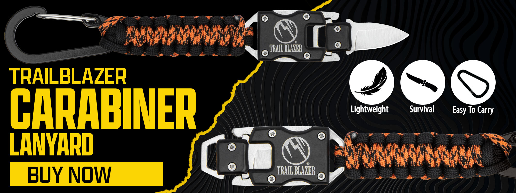 Trailblazer Carabiner Lanyard and Knife