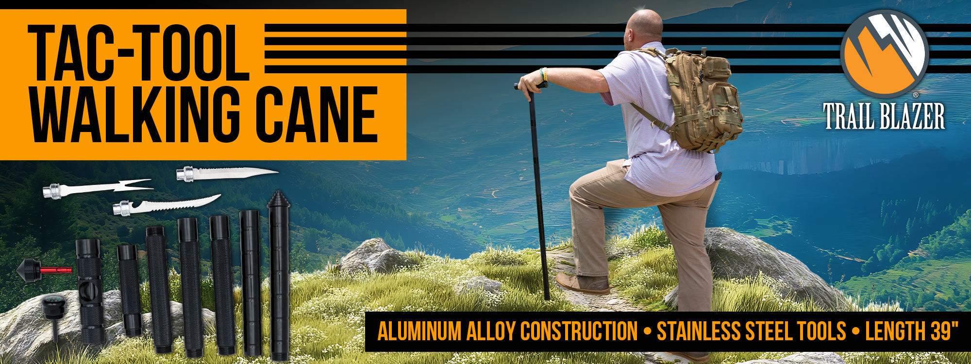 Trailblazer Tac-Tool Walking Cane