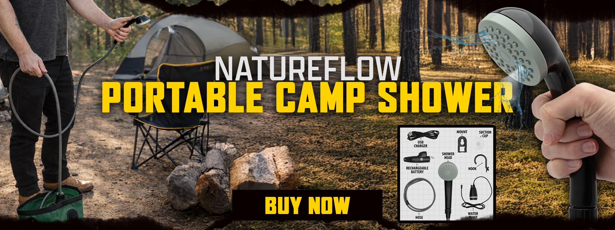 NatureFlow Portable Camp Shower