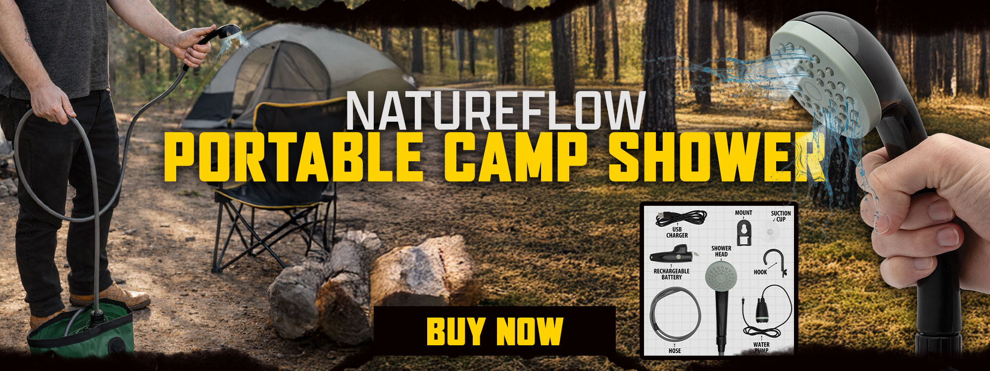 NatureFlow Portable Camp Shower