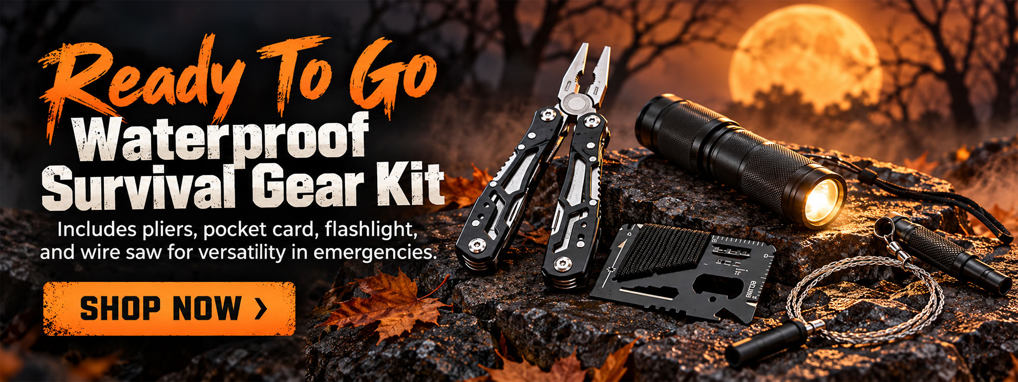 Ready To Go Waterproof Survival Gear Kit
