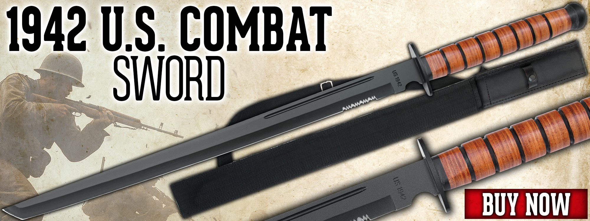 1942 U.S. Combat Sword with Sheath