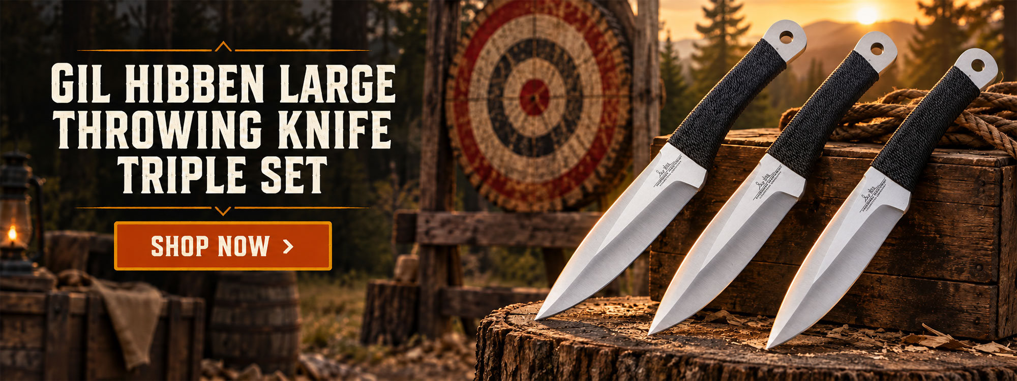 Gil Hibben Large Throwing Knife Triple Set
