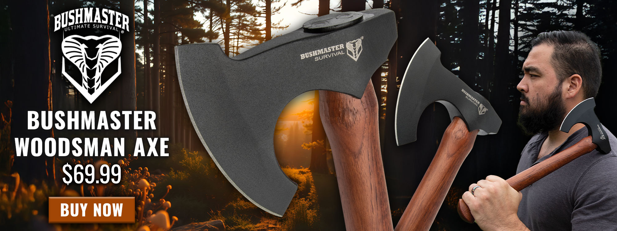 Bushmaster Woodsman Axe with Sheath