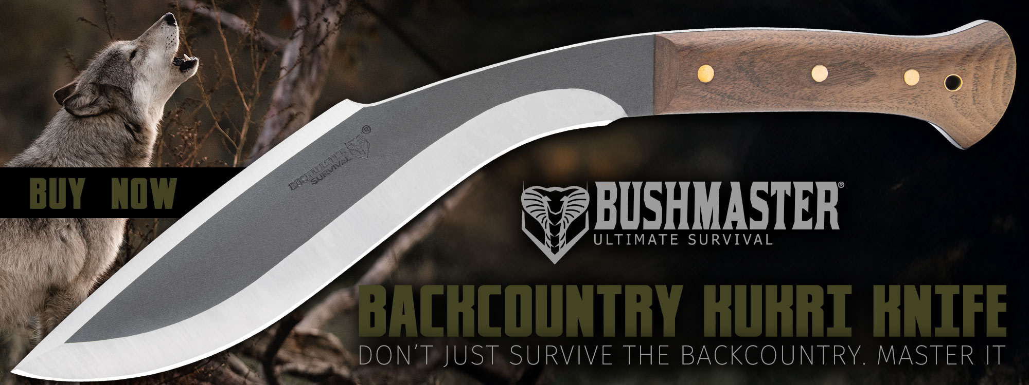 Bushmaster Backcountry Kukri Knife And Sheath