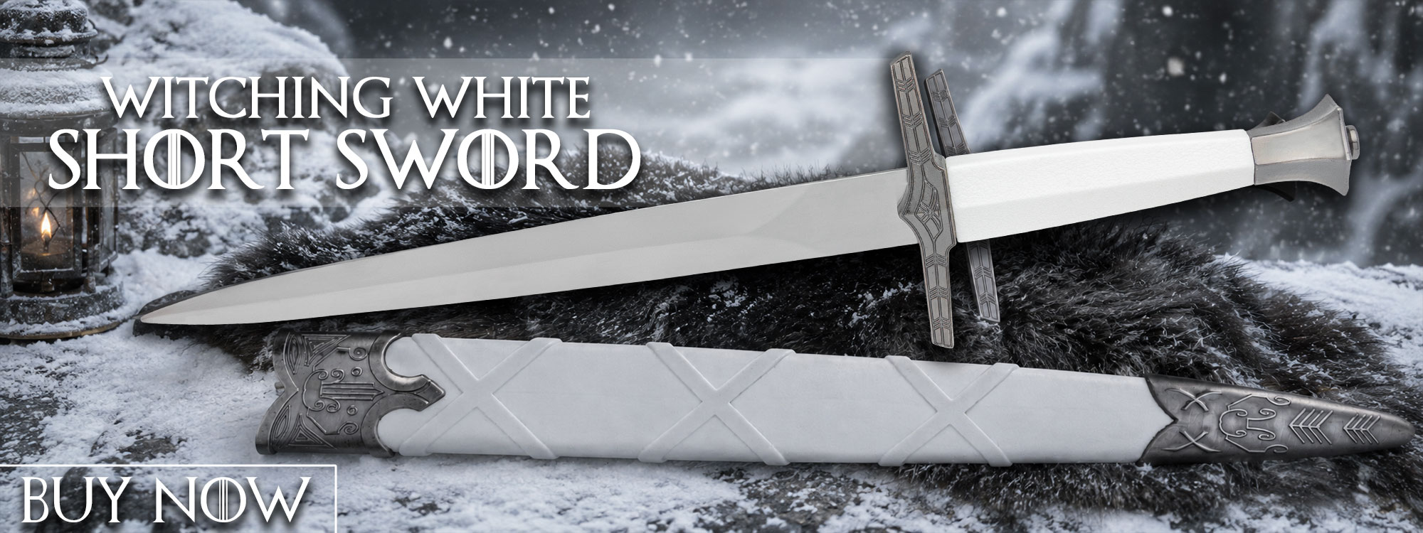 Witching White Short Sword And Sheath