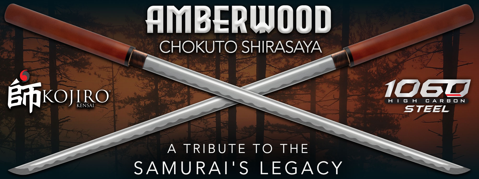 Kojiro Amberwood Chokuto Shirasaya