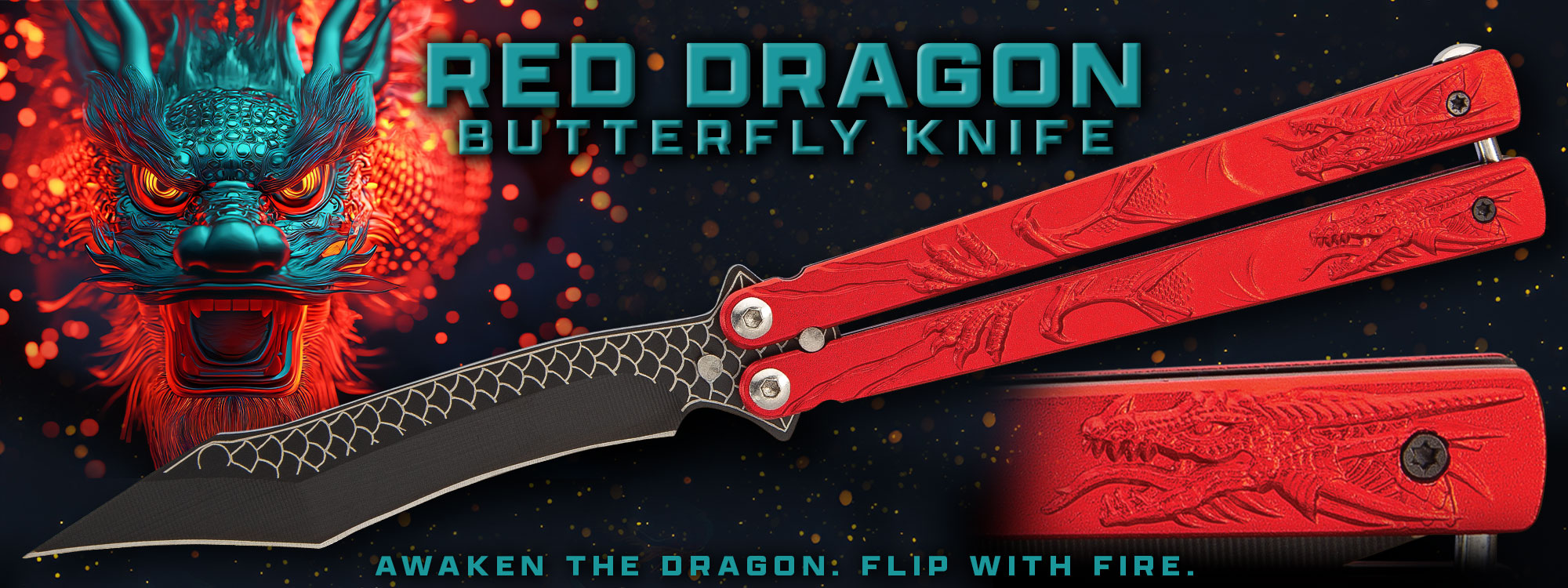 Red Dragon Butterfly Knife 