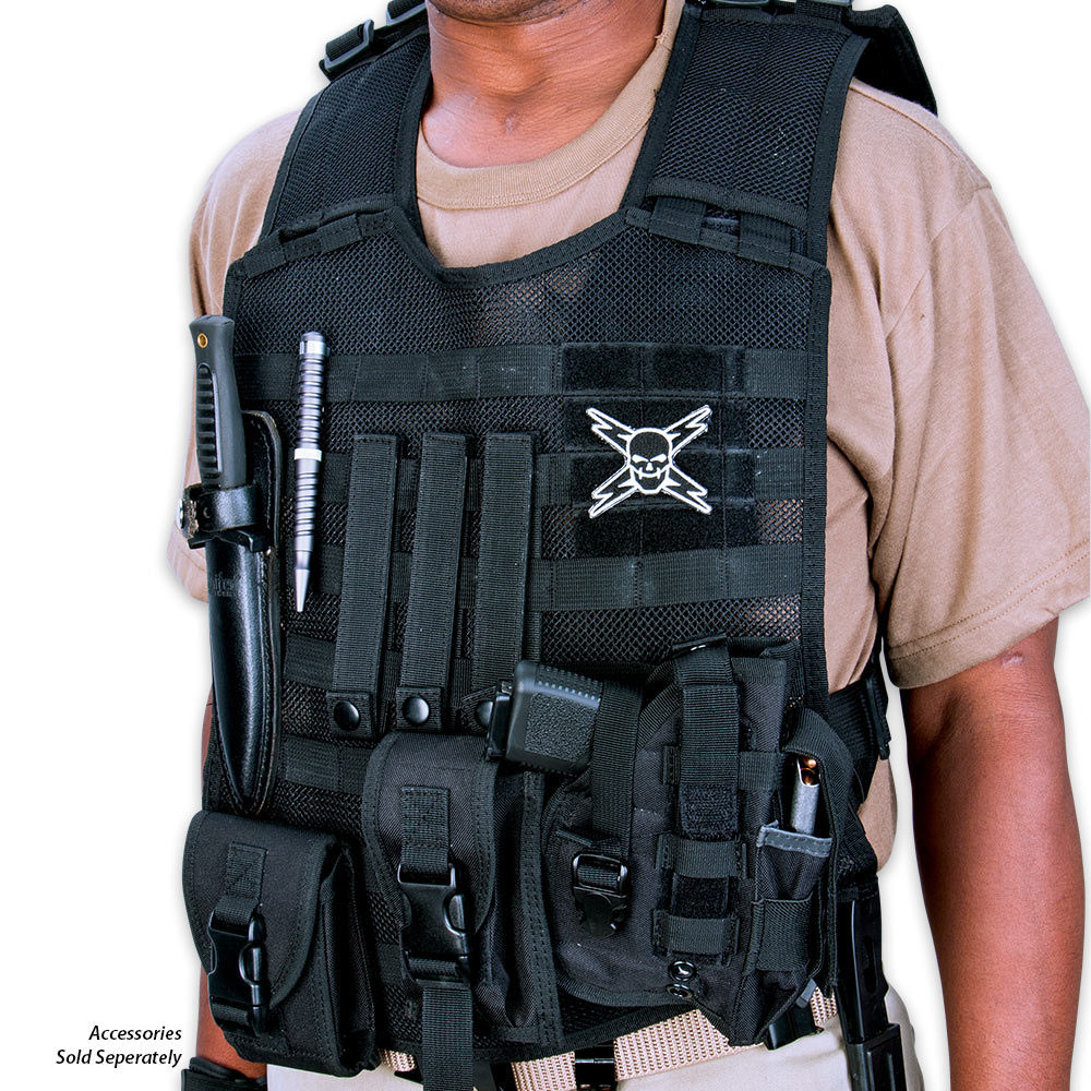 M48 Gear MOLLE Compatible Tactical Vest Black | BUDK.com - Knives ...