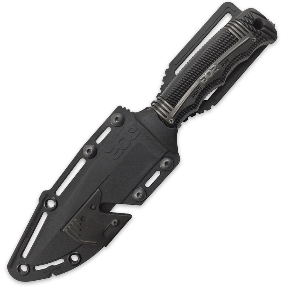 SOG SEAL Strike Black Tini Fixed Blade Knife Deluxe Sheath | BUDK.com ...