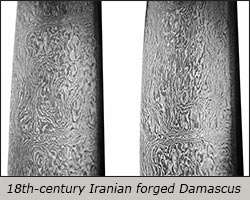 Iranian forged Damascus steel