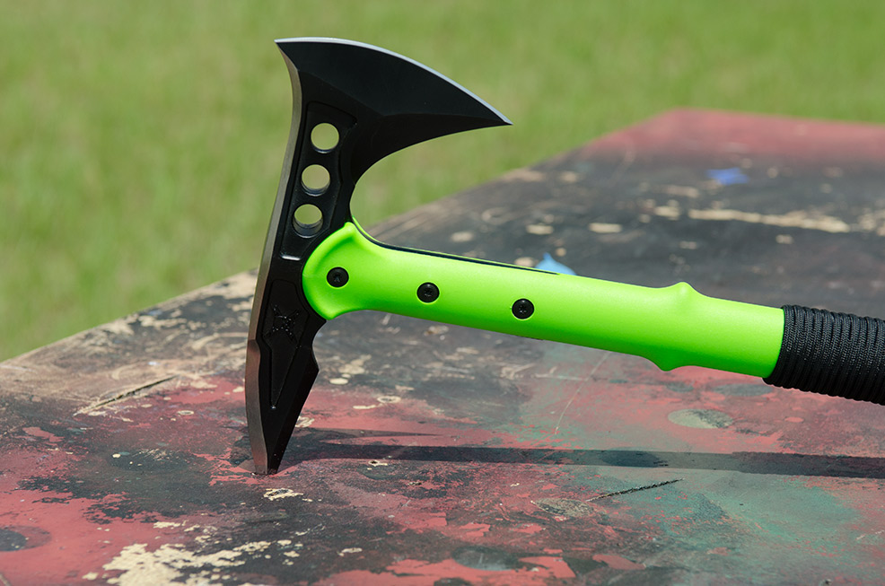 M48 Apocalypse Tactical Tomahawk Toxic Green & Sheath