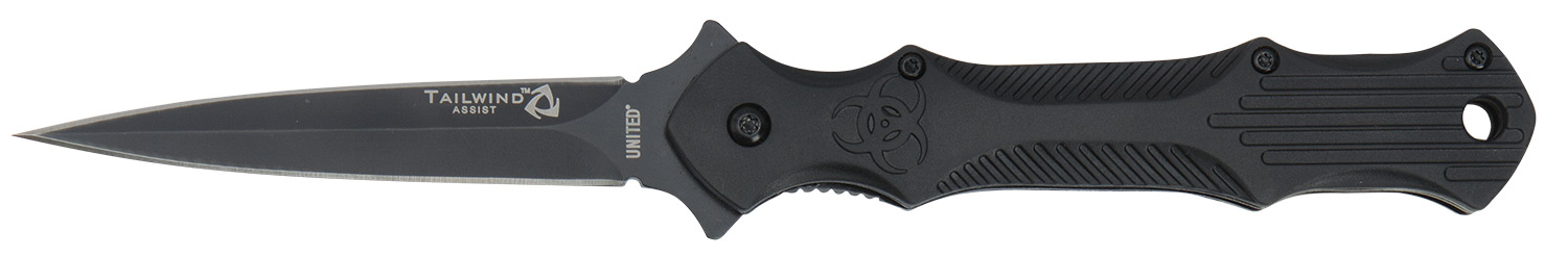 United Cutlery Tailwind Assisted Opening Urban Tactical Stiletto Plain Edge Pocket Knife