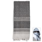 Special Forces Shemagh Tactical Scarf - White & Black | True Swords