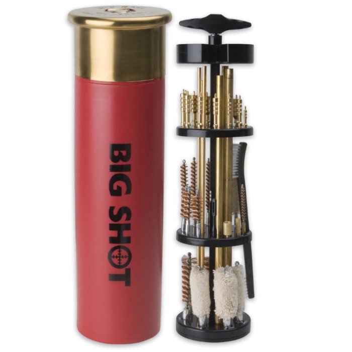 Universal Gun Cleaning Kit 43 Pieces w/ Big Shot Case True Swords