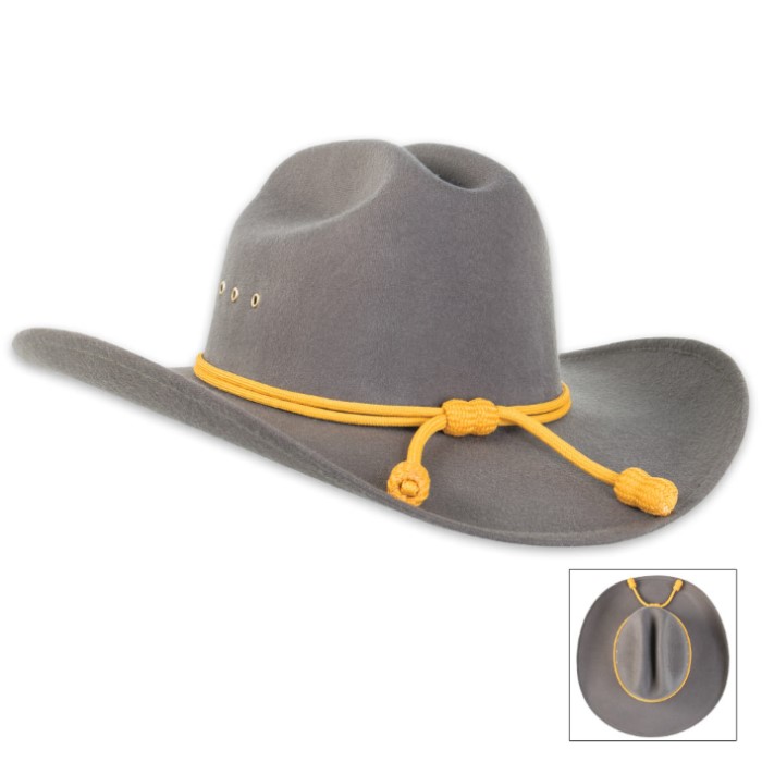 Confederate Officer Dress Hat With Gold Tassels | BUDK.com - Knives ...