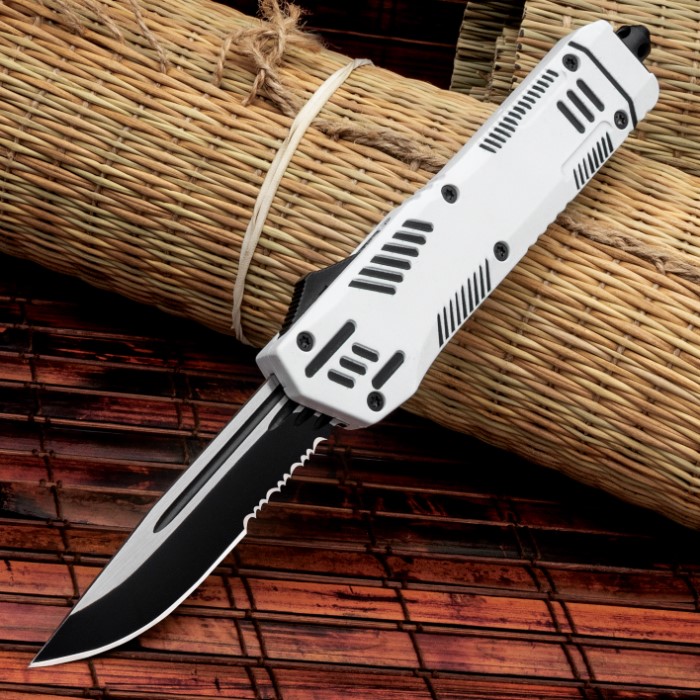 Mini Black Automatic OTF Knife Stainless Steel