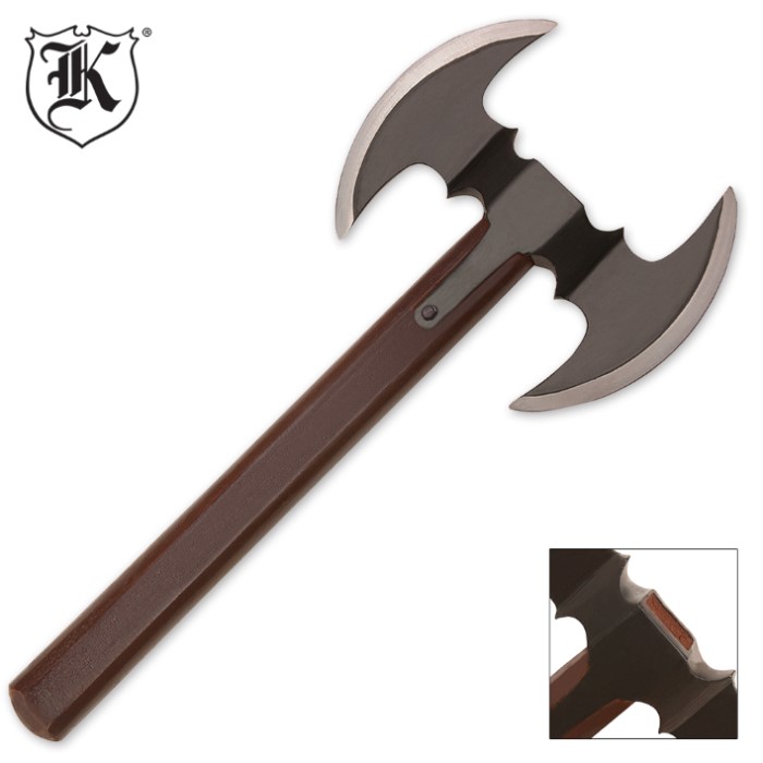 Double Bladed Throwing Hatchet Axe Knives & Swords At The