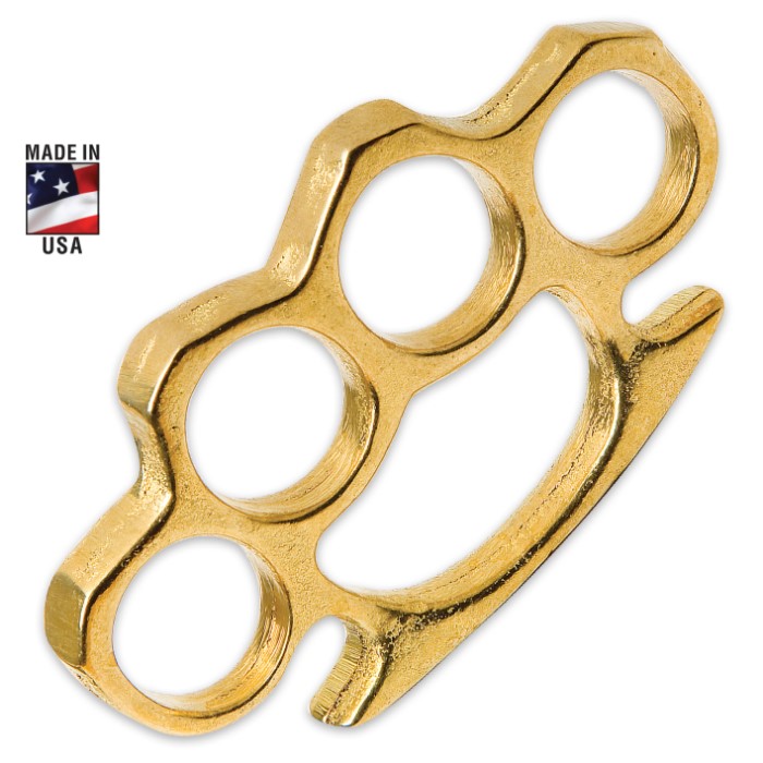 Heavy Brass Knuckles - 1/2 lb. of Solid Brass | BUDK.com - Knives ...