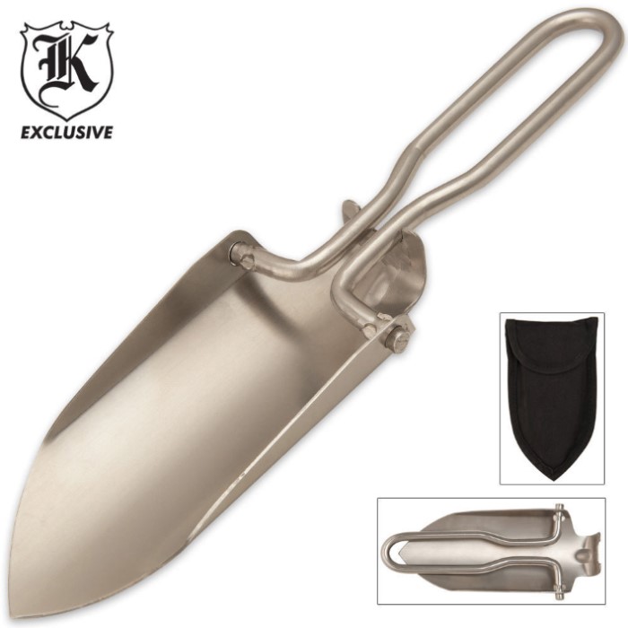 Mini Folding Stainless Steel Trowel Survival & Camping