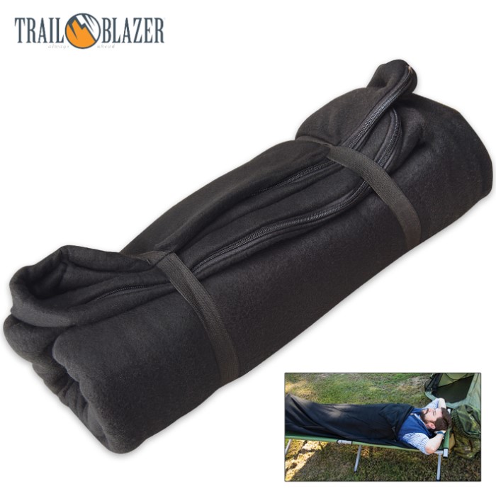 Trailblazer Fleece Sleeping Bag / Liner Black