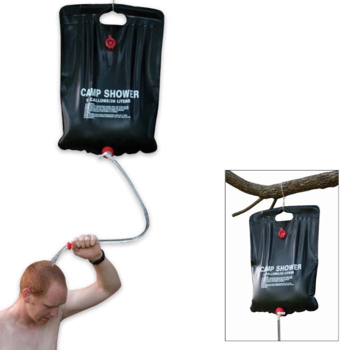 Portable Water Container Solar Camping Shower 5 Gallons True Swords