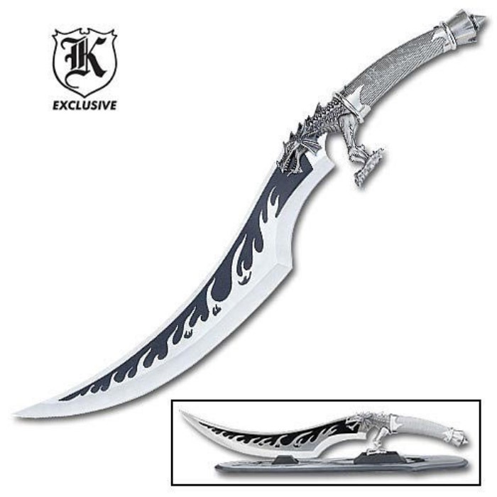 Fantasy Dragons Flame Bowie & Display Stand | BUDK.com - Knives ...