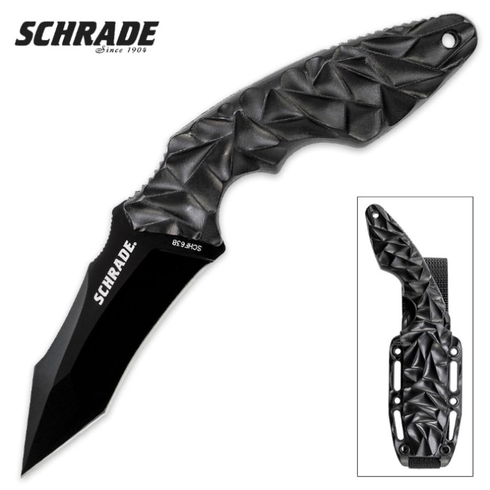 Schrade Black Ripple Fixed Blade Knife Budk Com Knives