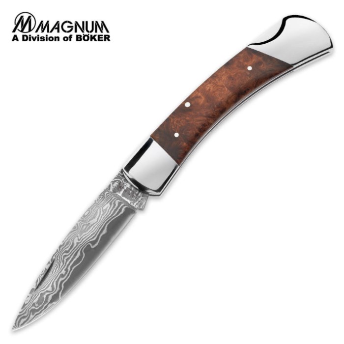 Boker Magnum Damascus Lord Folding Knife Knives & Swords