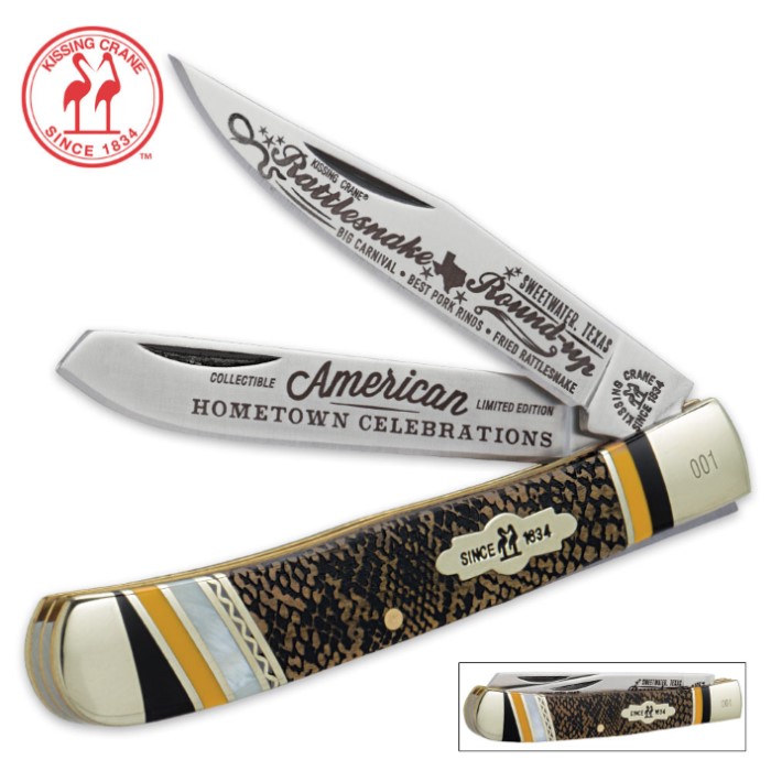 Kissing Crane Rattlesnake Trapper Knife Knives & Swords At