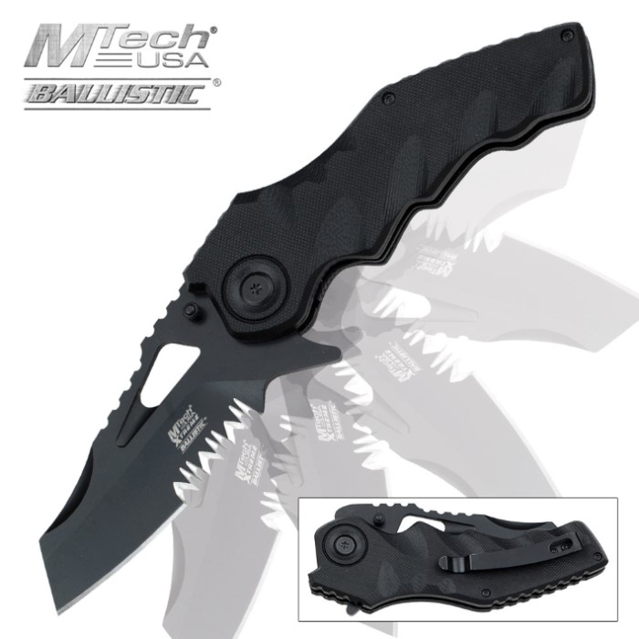 Mtechxtreme Spring Assisted Opening Black Pocket Knife Budk Com