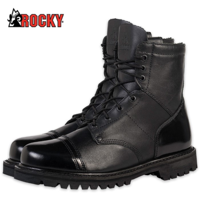 rocky boots with side zipper