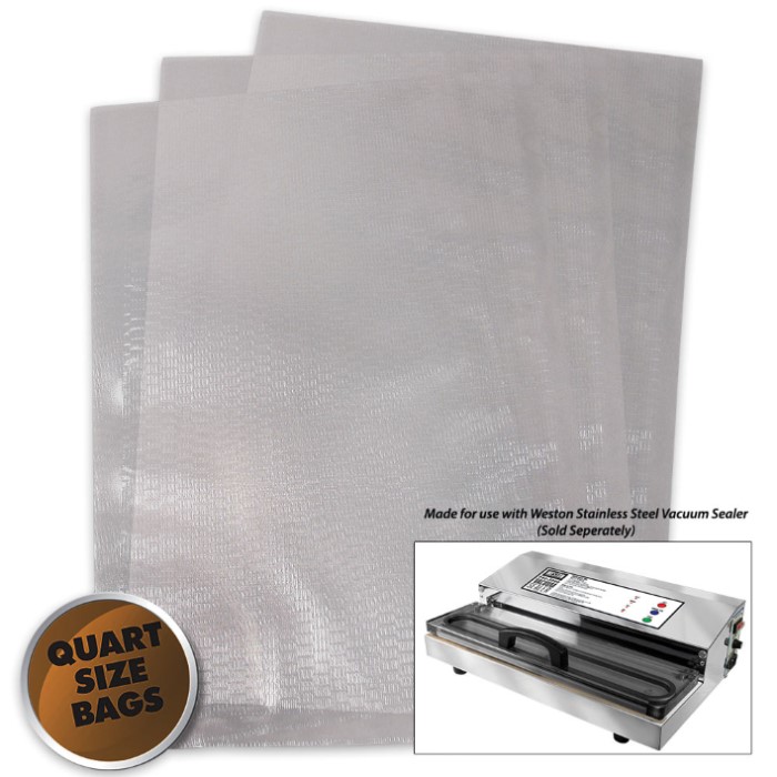 Vacuum Sealer Bags 8X12 100Count Cutlery USA