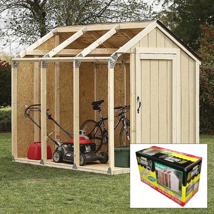 2x4 Basics DIY Shed Kit - Peak Roof Style | BUDK.com 