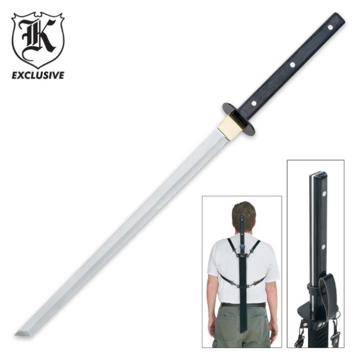 Okhotsk Full Tang Ninjato Sword with Sheath | BUDK.com - Knives ...