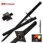 shinwa knights dragon katana black damascus sword