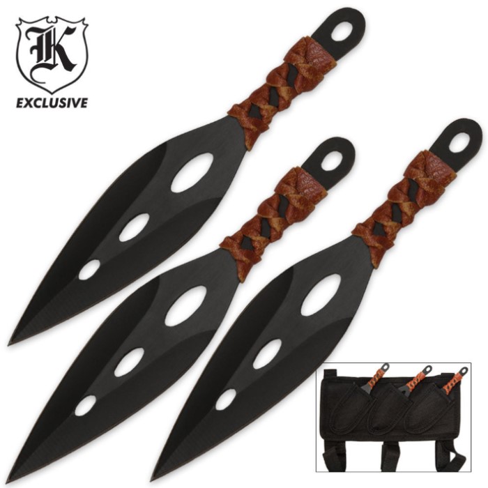 Blazing Arrow 3Pc. Thrower Set With Sheath | BUDK.com - Knives & Swords ...