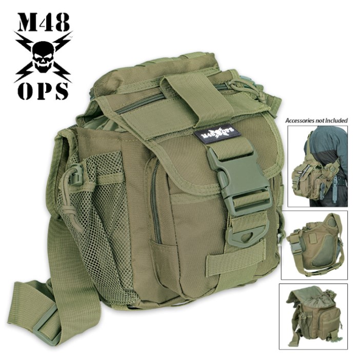 M48 Gear Tactical Waist Sling Bag Messenger Bag OD Green CHKadels