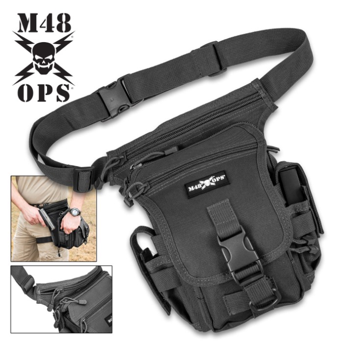 M48 Sentinel Compact Waist Concealed Carry Pistol Sling Pack Canvas