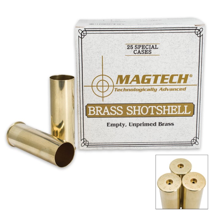 Magtech 12 Gauge Unprimed Brass Shotshell Hulls - Box of 25 | BUDK.com ...