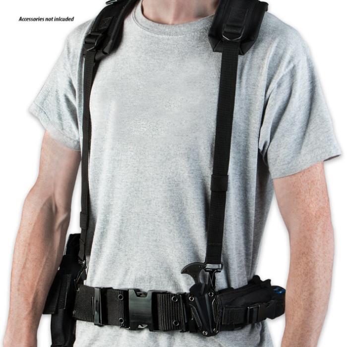 M48 OPS GI Style Suspenders Black | BUDK.com - Knives & Swords At The ...