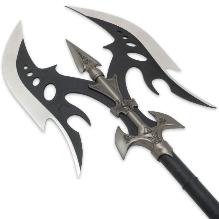 Kit Rae Black Legion Battle Axe - Stainless Steel Blades, Leather ...