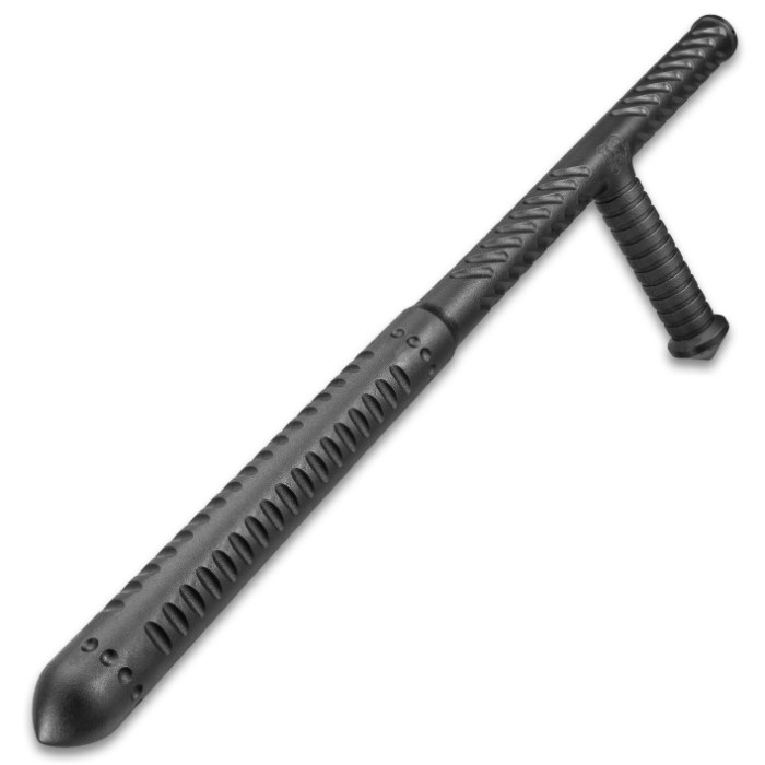 Night Watchman TacTonfa Baton Solid OnePiece Polypropylene Construction, Grippy Handle