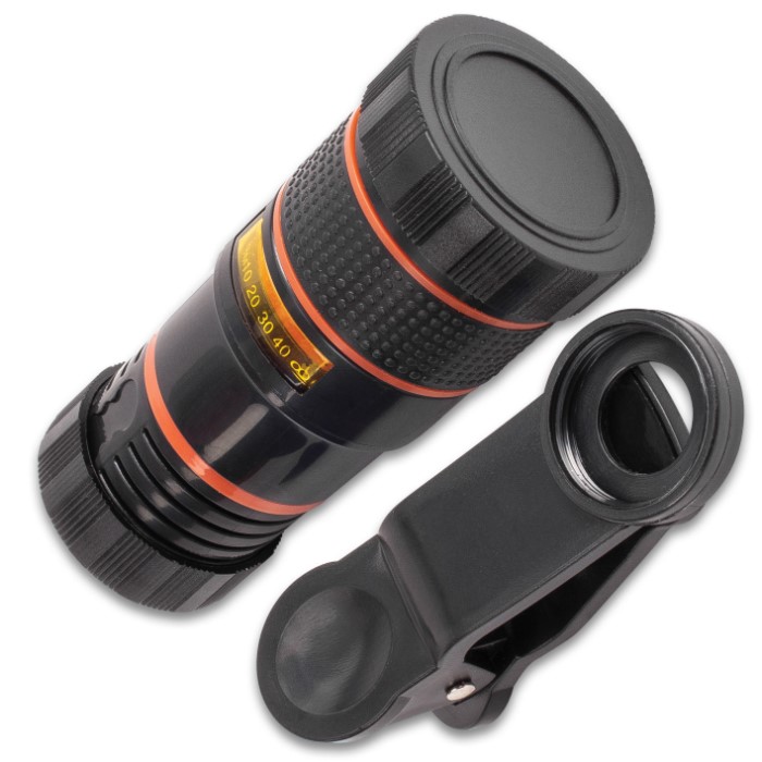 5in1 8x Zoom Telephoto Telescope+Clip on 180 Degrees