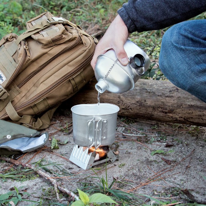 Trailblazer 1Quart Aluminum Canteen Kit Survival