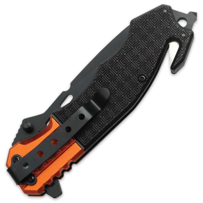 Assisted Opening First Responder Tanto Rescue Pocket Knife Kennesaw