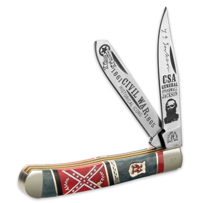 Kissing Crane Stonewall Jackson Trapper Pocket Knife Kennesaw Cutlery